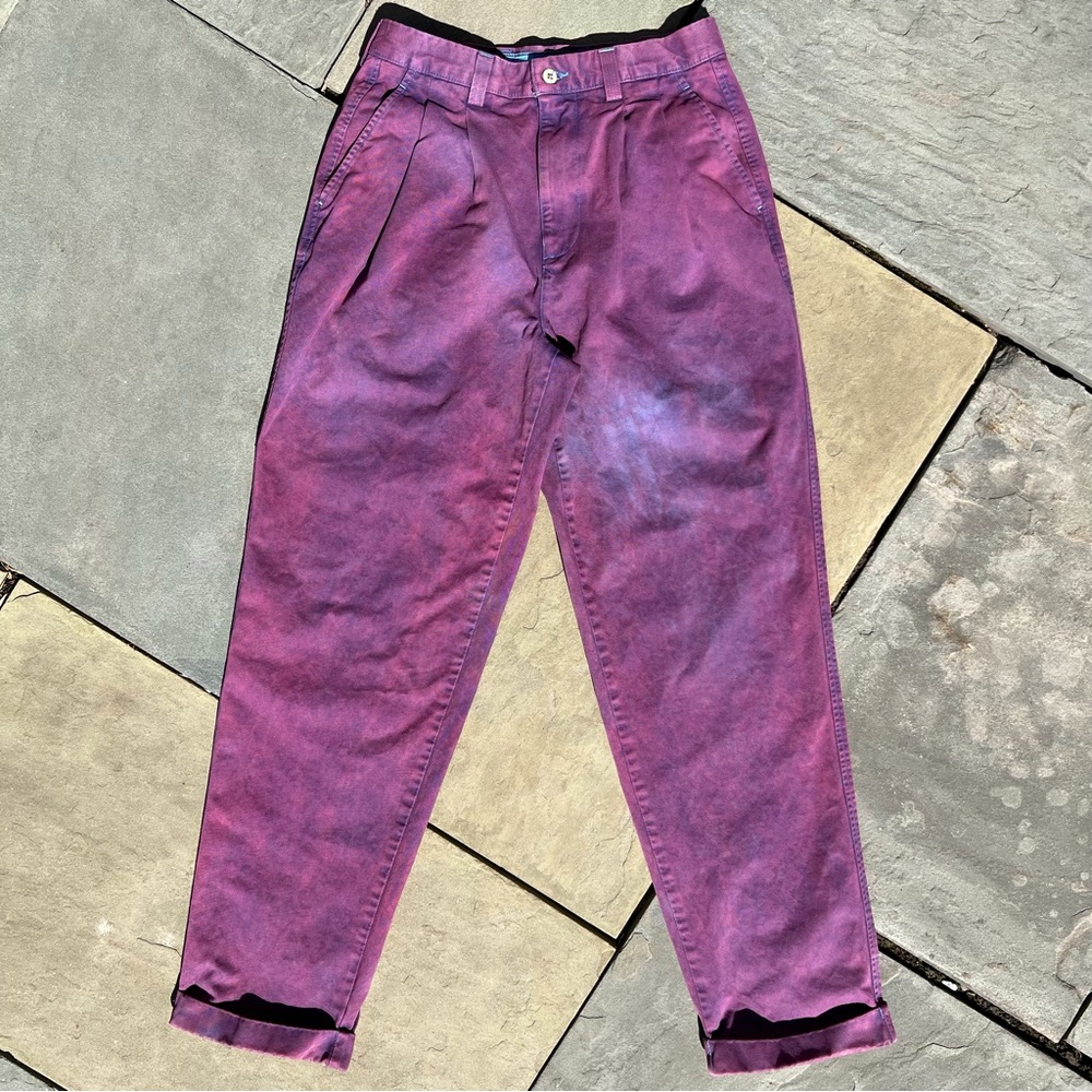 Y2K Reworked Custom Dyed Relaxed Fit Pleated Pants